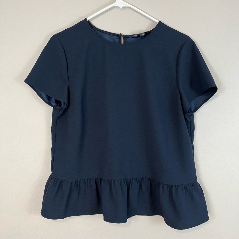 Brooks Brothers Top with Ruffled Hem